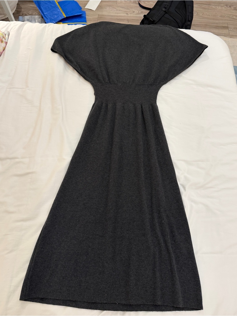 Zara Dark Gray Sweater Knit Maxi Dress